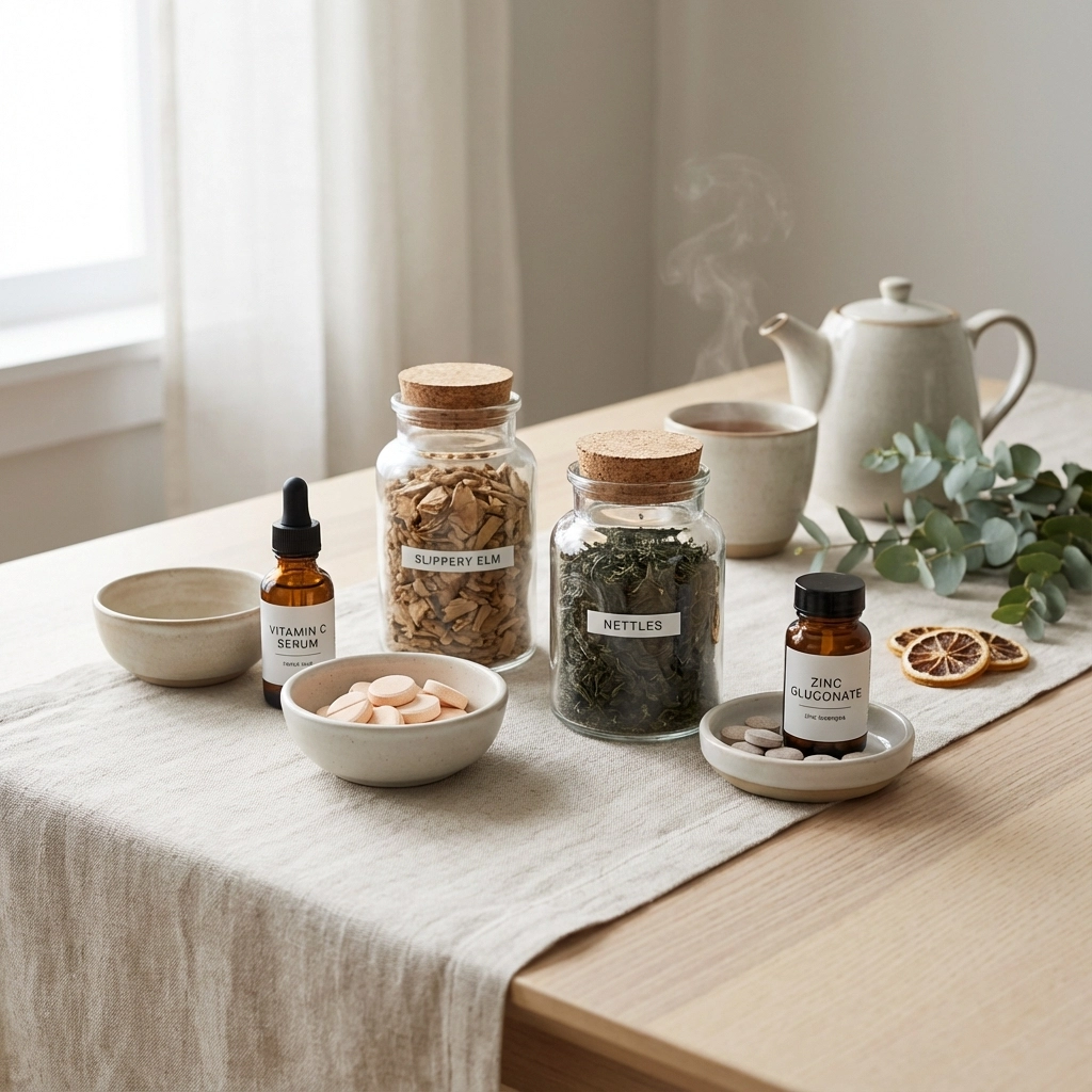 Herbal Helpers for Cold & Flu Season: Slippery Elm, Nettles, Vitamin C & Zinc