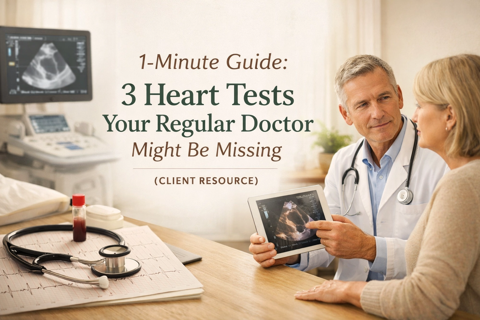 Doctor explaining three crucial heart tests patients might miss.