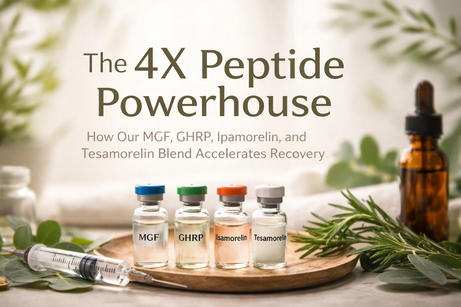The 4X Peptide Powerhouse: How Our MGF, GHRP, Ipamorelin, and Tesamorelin Blend Accelerates Recovery