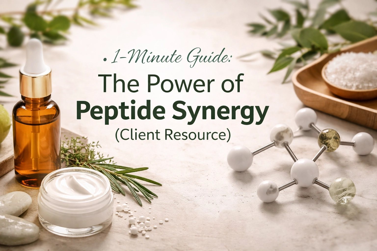 Guide on peptide synergy benefits with natural elements and skincare.