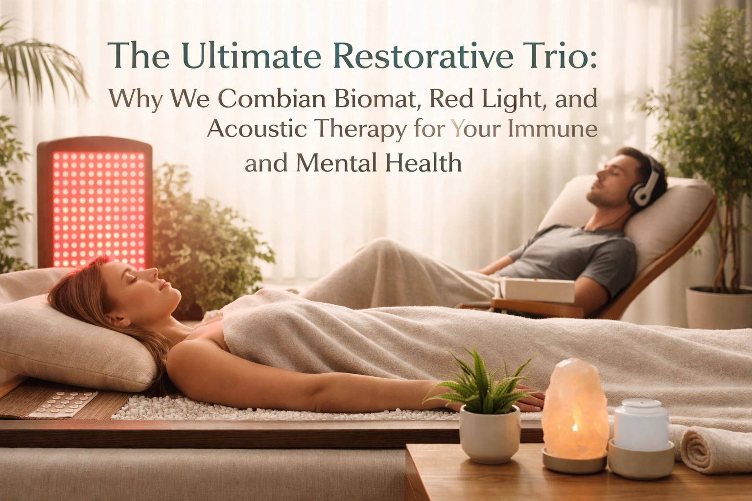 The Ultimate Restorative Trio: Why We Combine Biomat, Red Light, and Acoustic Therapy for Your Immune and Mental Health