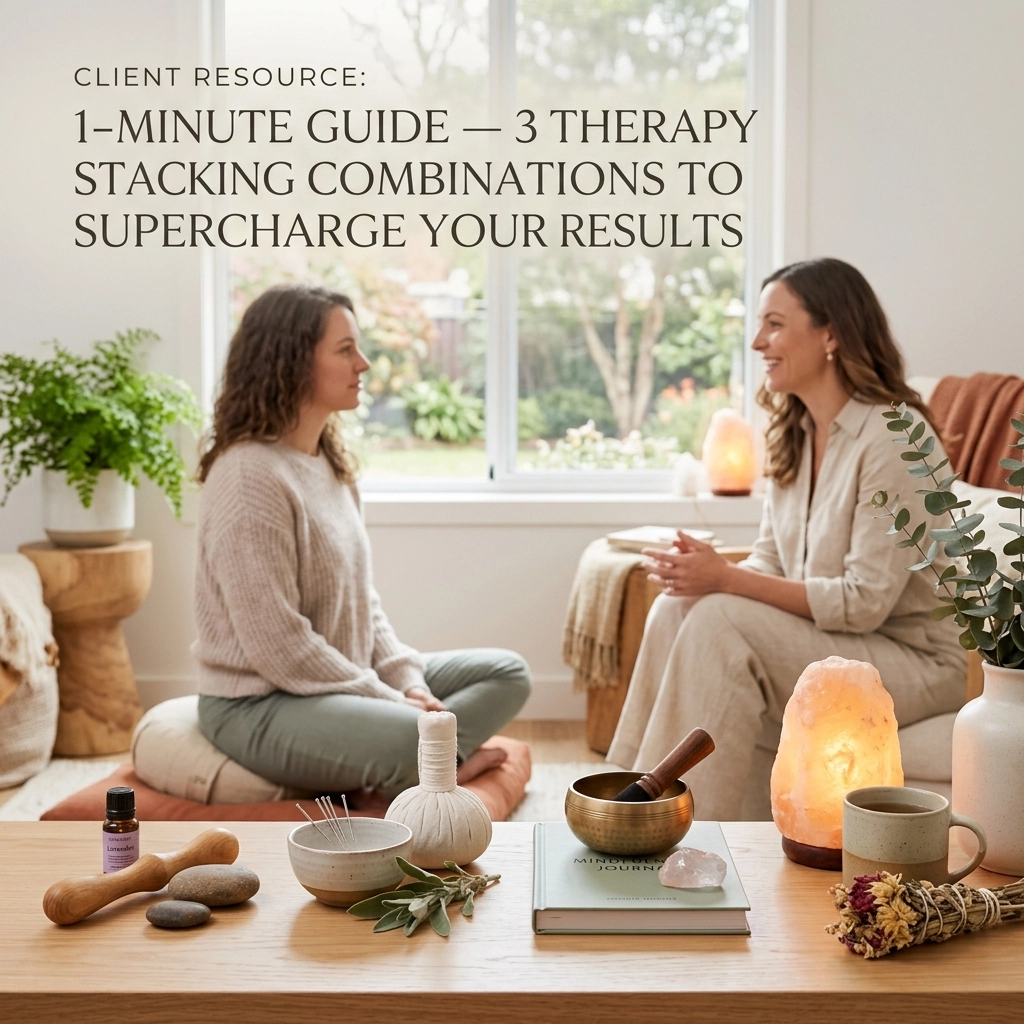 Client Resource: 1-Minute Guide : 3 Therapy Stacking Combinations to Supercharge Your Results