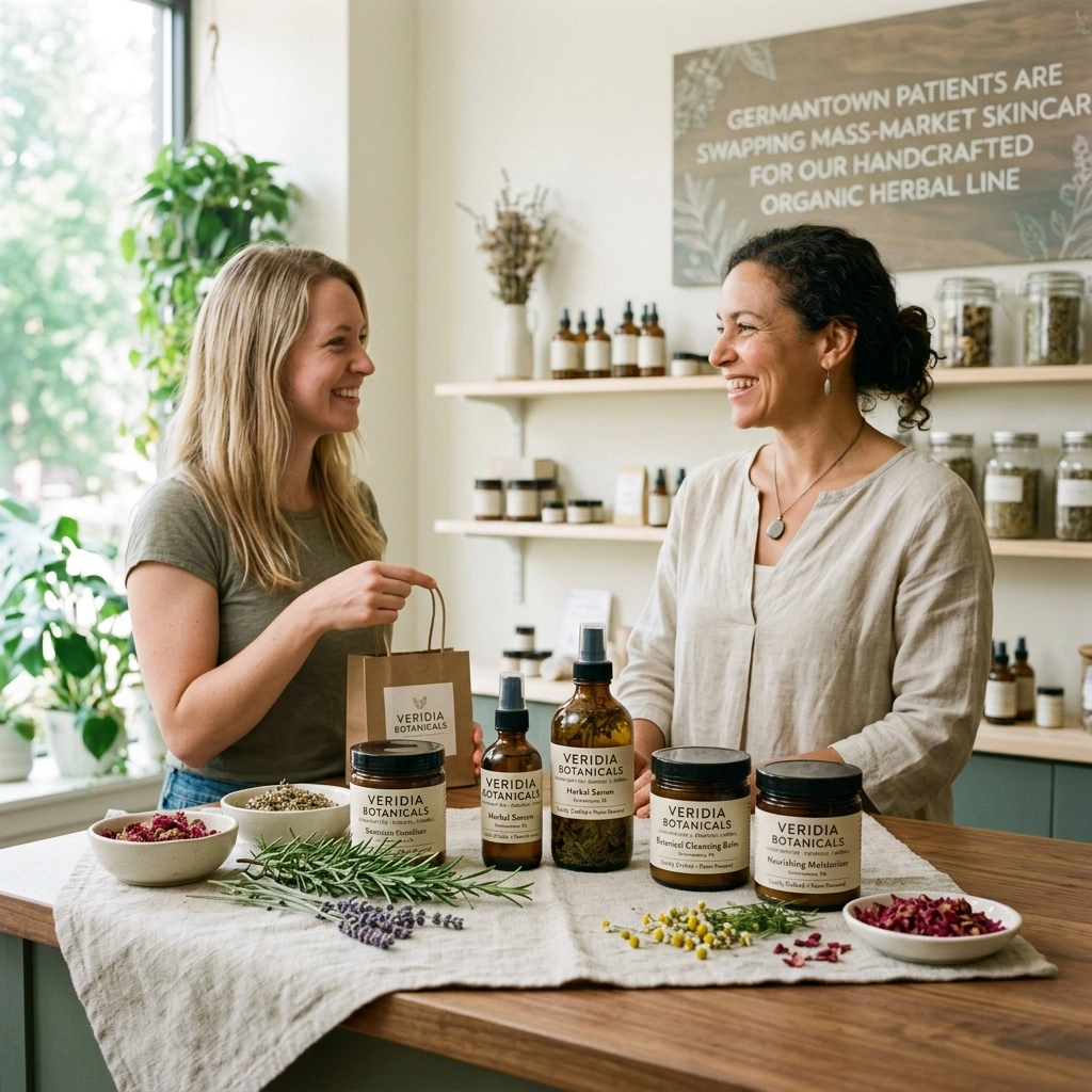 Why Germantown Patients Are Swapping Mass-Market Skincare for Our Handcrafted Organic Herbal Line