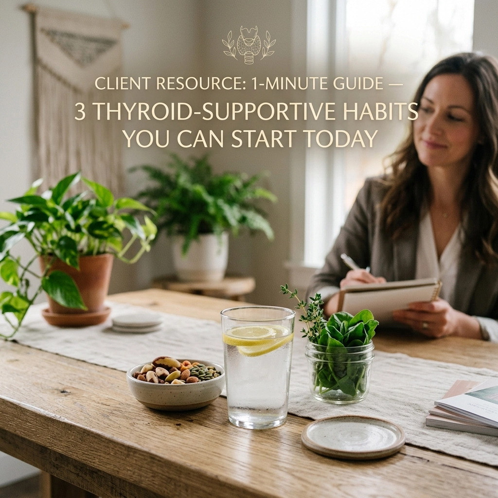 Client Resource: 1-Minute Guide : 3 Thyroid-Supportive Habits You Can Start Today
