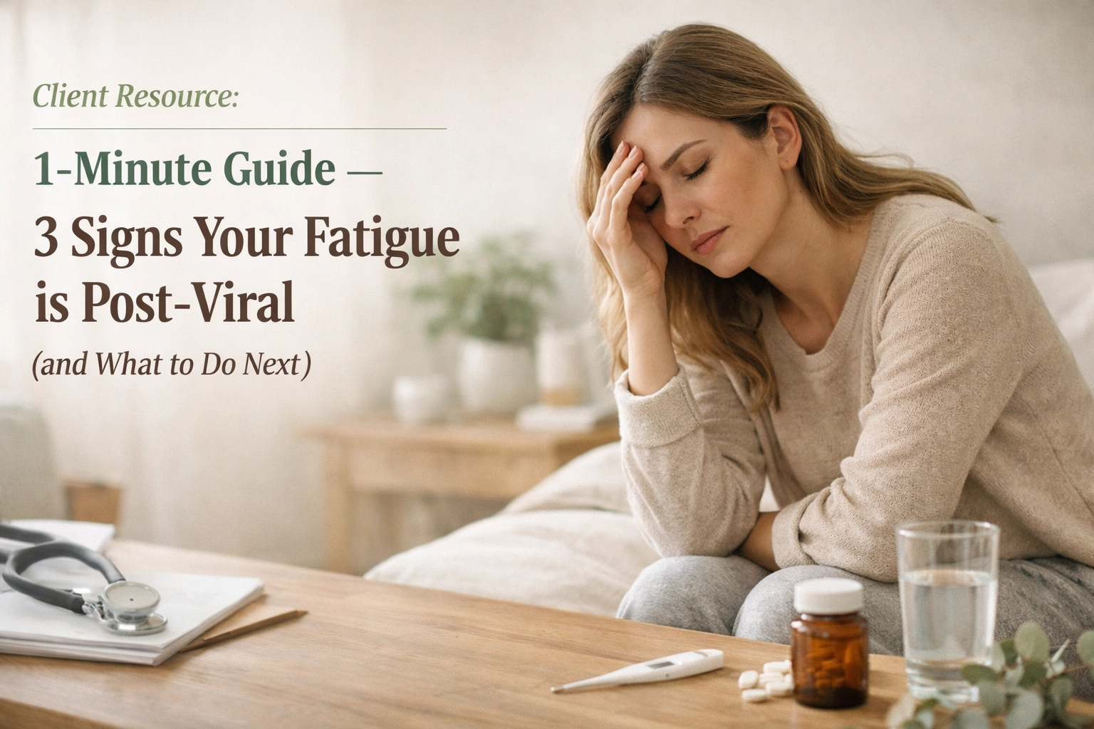Client Resource: 1-Minute Guide : 3 Signs Your Fatigue is Post-Viral (and What to Do Next)