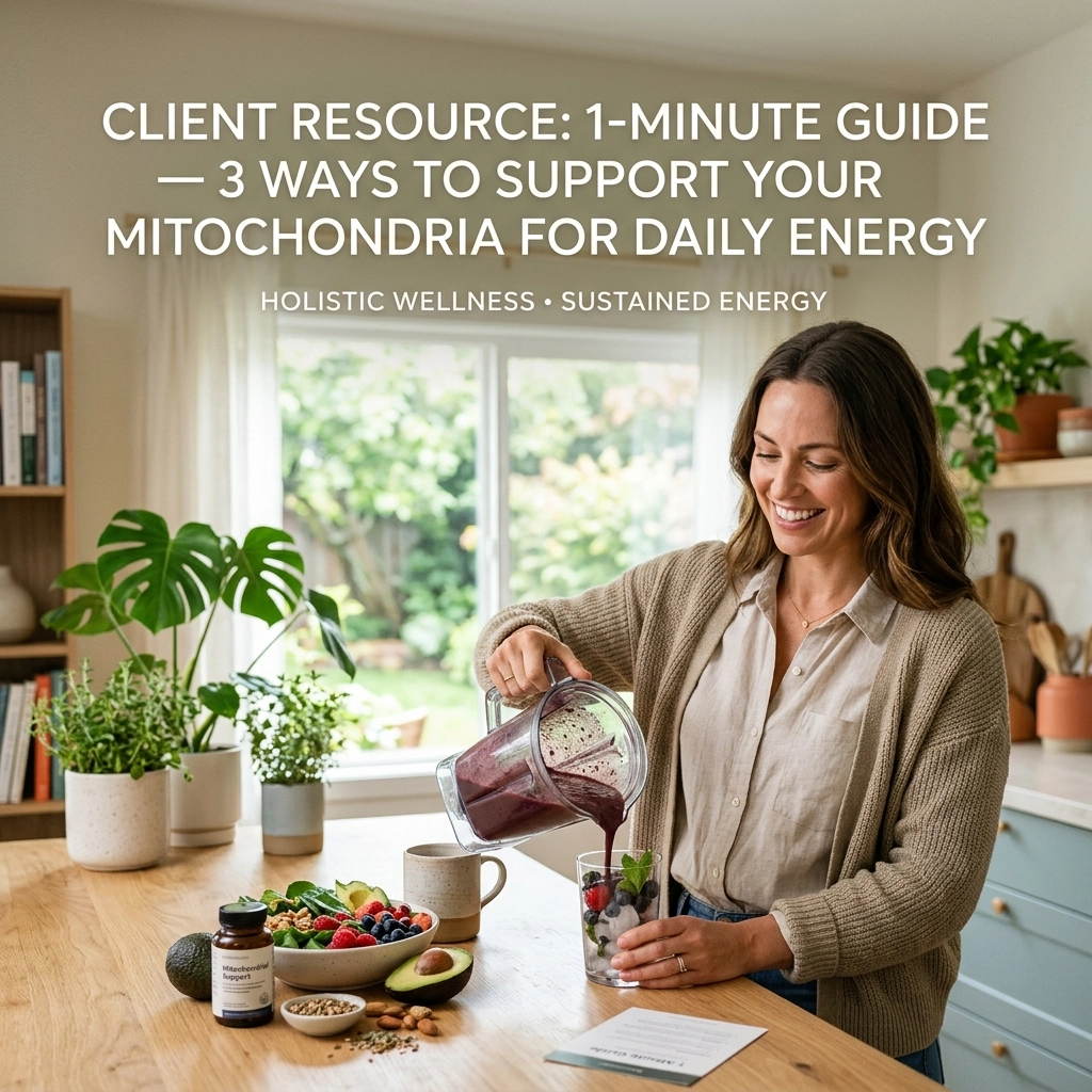 Client Resource: 1-Minute Guide : 3 Ways to Support Your Mitochondria for Daily Energy