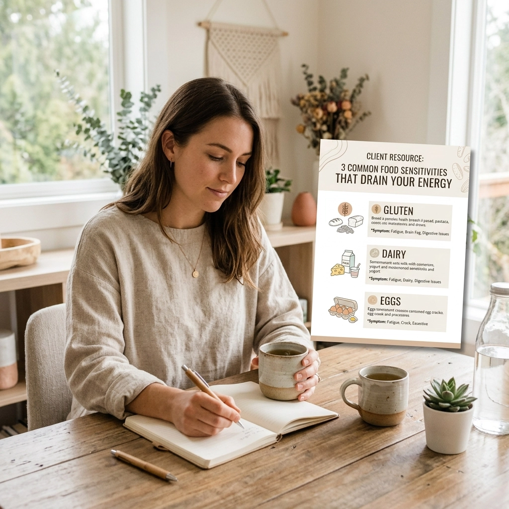 Client Resource: 3 Common Food Sensitivities That DRAIN Your Energy