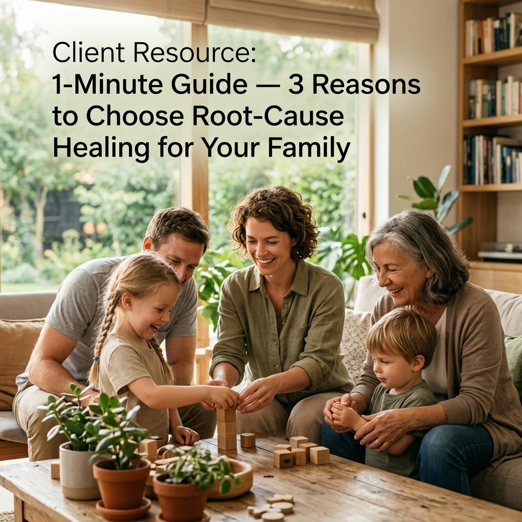 Client Resource: 1-Minute Guide : 3 Reasons to Choose Root-Cause Healing for Your Family